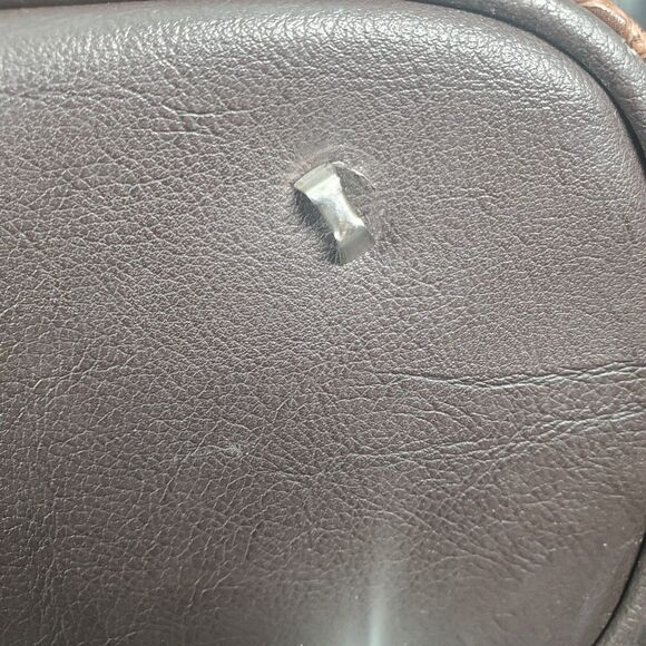 Western Tooled Brown Tote Bag w/ Turquoise Concho & Fringe – Shoulder Purse - Picture 9 of 10